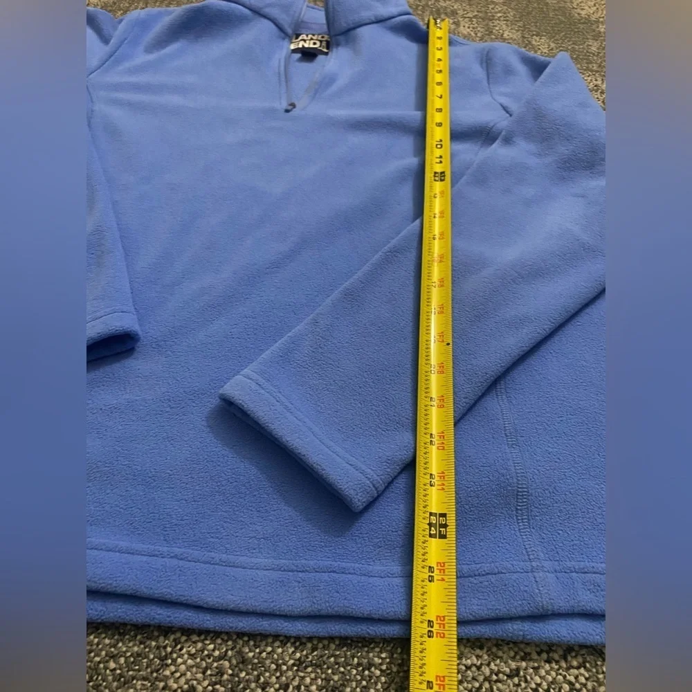 Lands' End Men's Zip-Up Blue Sweater